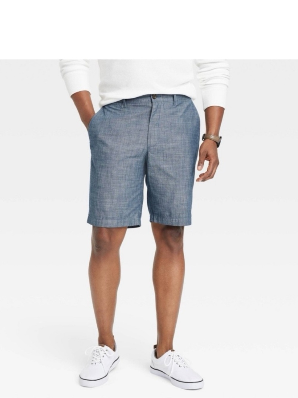 Mens Goodfellow & Co Every Wear Denim shorts Chambray 38